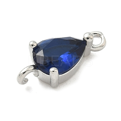 Brass Pave Cubic Zirconia Connector Charms KK-Z120-31P-04-1