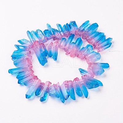 Natural Quartz Crystal Beads Strands G-E403-01C-1