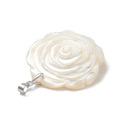 Natural White Shell Pendants BSHE-E029-03P-01-1