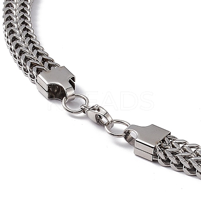 Non-Tarnish 304 Stainless Steel Snake Chain Necklace with Lobster Claw Clasps for Men Women STAS-K249-03C-P-1