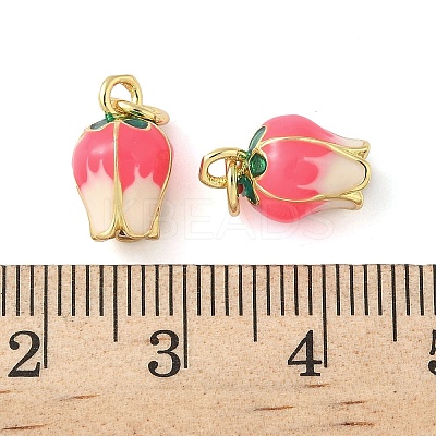 Brass Enamel Charms KK-C110-17A-01G-1