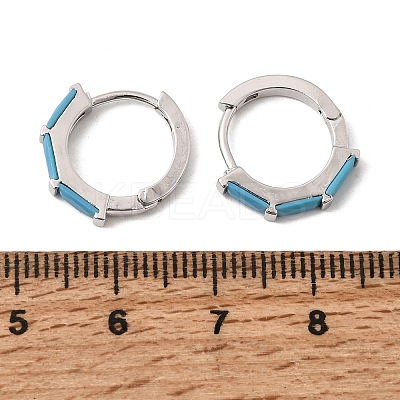 Brass Pave Cubic Zirconia Hoop Earrings EJEW-G471-09P-1