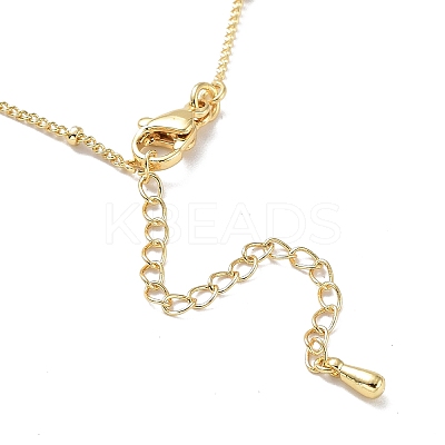 Initial Letter Brass Pendant Necklace NJEW-A015-21G-D-1