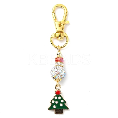 15Pcs 15 Style Christmas Alloy Enamel Pendant Decorations HJEW-JM02205-1