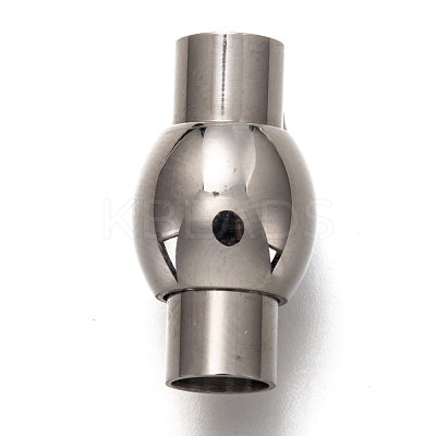 Tarnish Resistant 304 Stainless Steel Magnetic Clasps with Glue-in Ends STAS-L254-001B-P-1