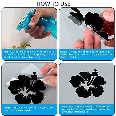 4Pcs 4 Styles PET Waterproof Self-adhesive Car Stickers DIY-WH0308-225A-090-1