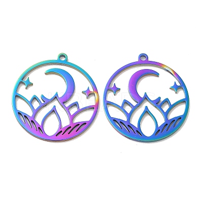 Ion Plating(IP) 304 Stainless Steel Pendants STAS-L020-024RC-1