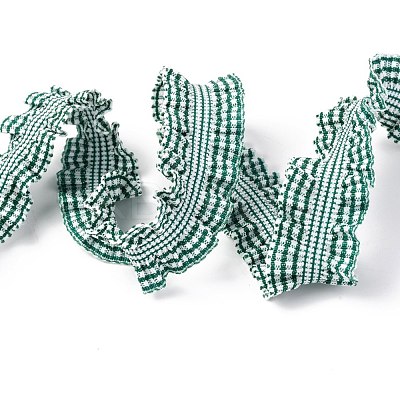 Lattice Double Ruffle Elastic Nylon Ribbon NWIR-O010-03D-1