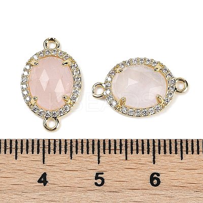 Natural Rose Quartz Faceted Oval Links G-B126-05G-02-1