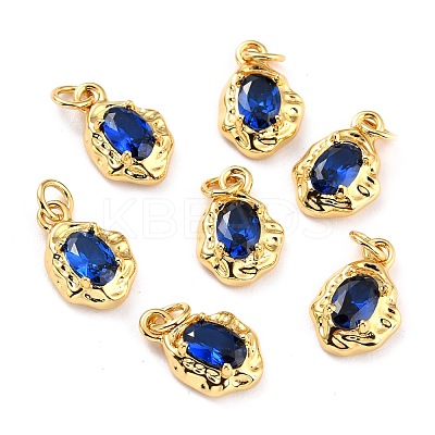 Brass Pave Cubic Zirconia Pendant X-ZIRC-P089-19G-D-1