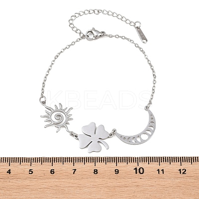 304 Stainless Steel Link Bracelets SA-CBA7739-03P-1