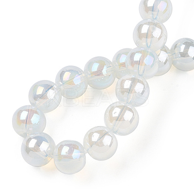 Electroplate Transparent Glass Beads Strands LS-GLAA-T032-T8mm-AB14-1