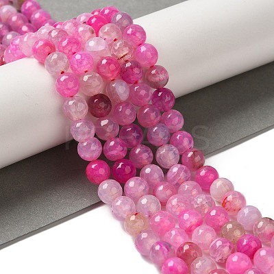 Dyed & Heated Natural Dragon Veins Agate Beads Strands G-P539-A01-06-1