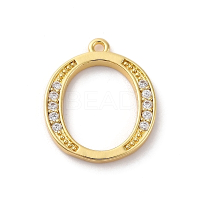 Rack Plating Brass Micro Pave Cubic Zirconia Pendant KK-H449-76G-16-1