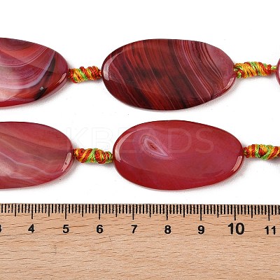 Natural Banded Agate Beads Strands G-F825-H01-01-1