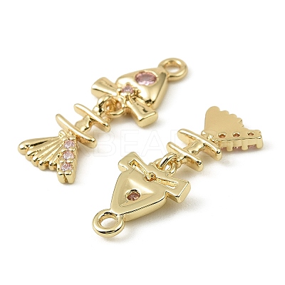Brass Micro Pave Cubic Zirconia Pendants LS-KK-C107-16G-1