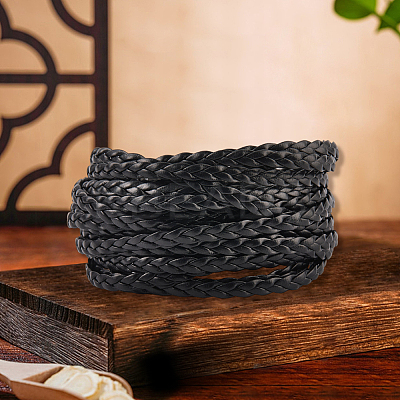 5M 3-Ply PU Leather Braided Cord LC-GF0001-12D-1