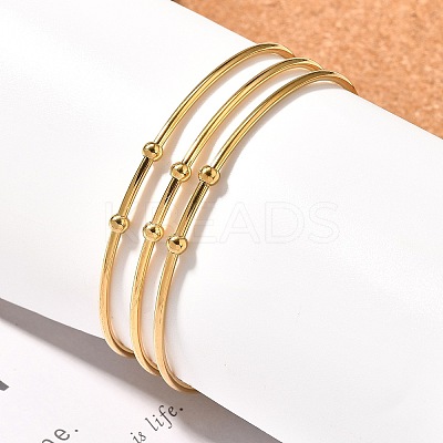 Fashion 304 Stainless Steel Cuff Bangles Torque Bangles X-BJEW-H473-01G-1