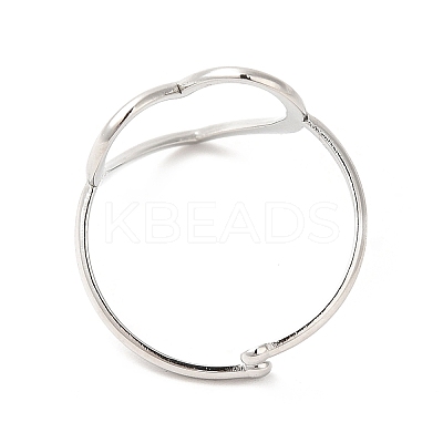 Non-Tarnish 201 Stainless Steel Open Cuff Ring RJEW-E063-47P-1