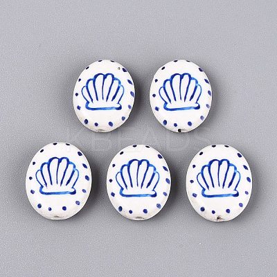 Handmade Porcelain Beads PORC-Q005-12E-1