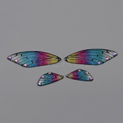 4Pcs 2 Sizes Transparent Resin Pendants RESI-TAC0010-79E-1