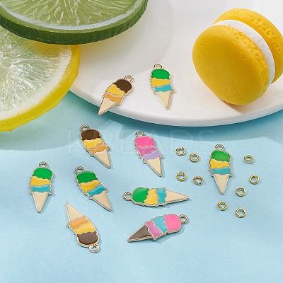 Summer Theme Alloy Enamel Pendants ENAM-YW0002-86G-1