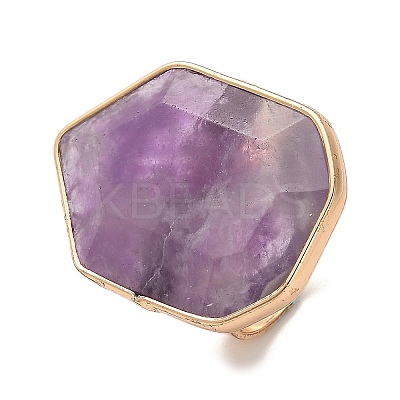 Natural Amethyst Finger Rings RJEW-G332-01C-G-1