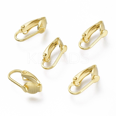 Brass Clip-on Earring Findings KK-Z007-30G-1