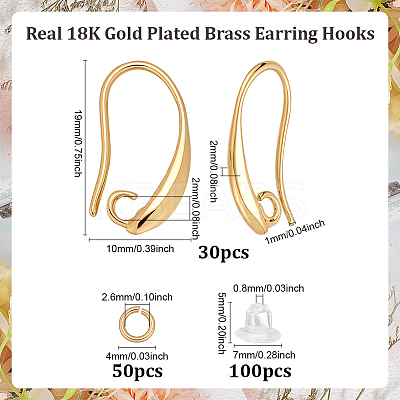 Brass Earring Hooks KK-ME0003-66-1