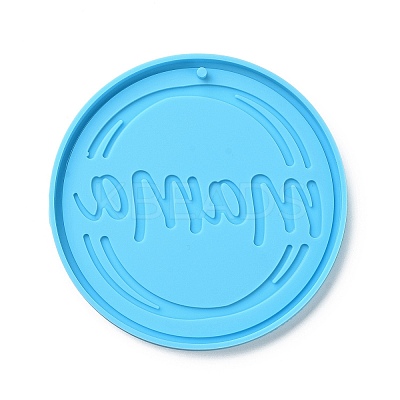 DIY Mother's Day Theme Flat Round Pendant Silicone Molds LS-SIMO-H010-02I-1