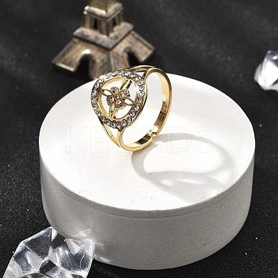 201 Stainless Steel Cuff Rings for Women RJEW-S395-03G-1-1