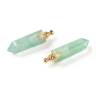 Faceted Natural Fluorite Pointed Pendants G-H252-F02-1
