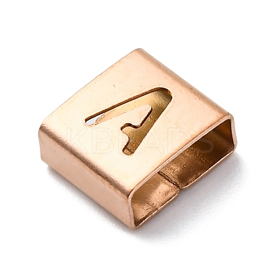 Ion Plating(IP) 304 Stainless Steel Square Slide Charms STAS-L132-13A-RG-1