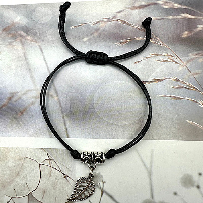 Alloy Hollow Leaf Charms Bracelet TR0366-1