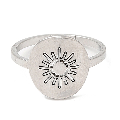 Non-Tarnish 304 Stainless Steel Adjustable Rings RJEW-K245-59P-1