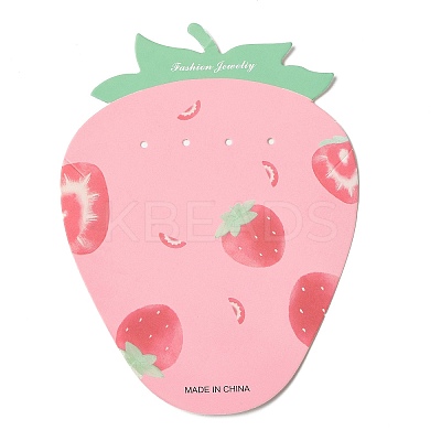 Strawberry Shaped Paper Earring Display Cards CDIS-C005-04-1