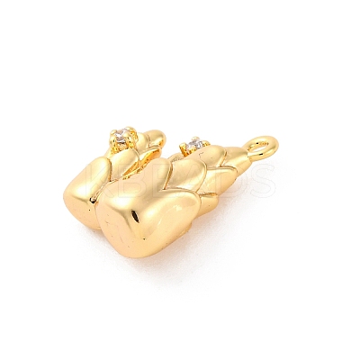 Brass Rhinestone Crystal Pendants KK-E793-07G-1