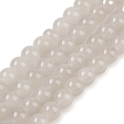 Baking Paint Imitation Jade Glass Round Bead Strands LS-DGLA-XCP0001-17-1
