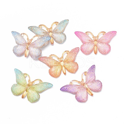 Gradient Color Plastic Pendants KY-K010-A-1