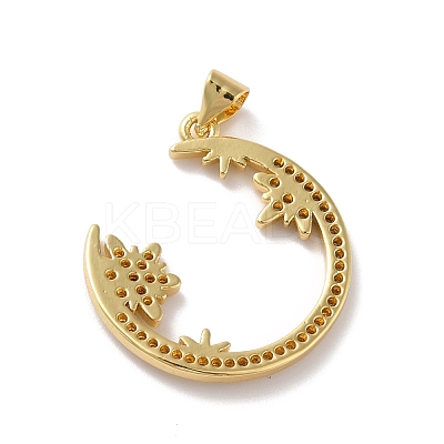 Rack Plating Brass Micro Pave Cubic Zirconia Pendants KK-A160-16G-1