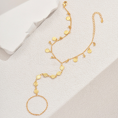 Simple Brass Summer Beach Vacation Women's Coin Toe Ring Anklets for Women FG6799-1
