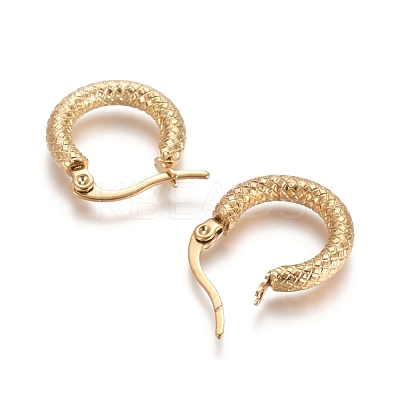 201 Stainless Steel Geometric Hoop Earrings STAS-D171-12C-G-1