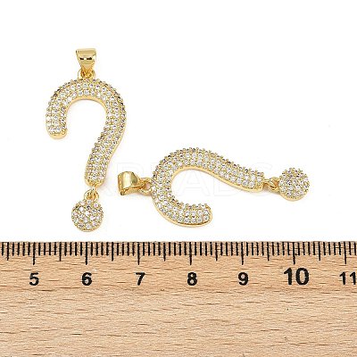 Brass Micro Pave Cubic Zirconia Pendants KK-S526-21G-B-1