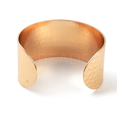 304 Stainless Steel Textured Wide Open Cuff Bangles for Women BJEW-Z067-01G-01-1