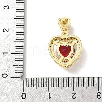 Brass Micro Pave Cubic Zirconia Pendants KK-L239-065G-1