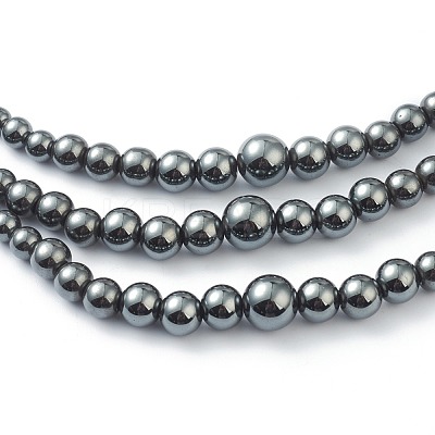 Non-Magnetic Synthetic Hematite & Turquoise Beades 3 Layer Necklaces NJEW-J058-01B-02-1