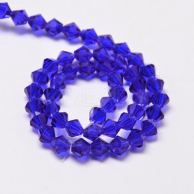 Imitate Austrian Crystal Bicone Glass Beads Strands GLAA-F029-5x5mm-06-1