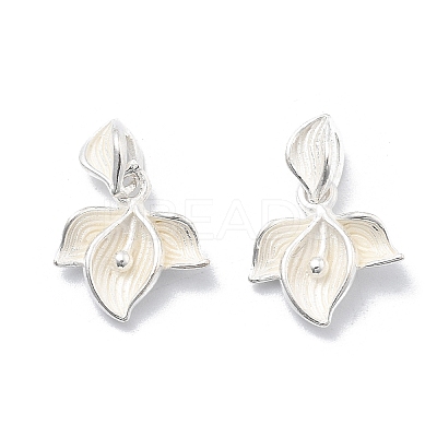 925 Sterling Silver Flower Charms STER-D302-08A-S-1
