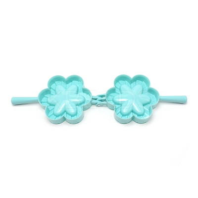 Flower Shaped Plastic Dumplings Making Molds DIY-WH0268-01C-1