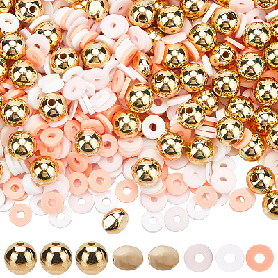 Handmade Polymer Clay Beads with CCB Plastic Beads  Jewelry Making Findings Kit DIY-SC0025-50-1